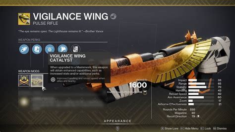 destiny 2 catalyst tracker|how to get vigilance wing catalyst.